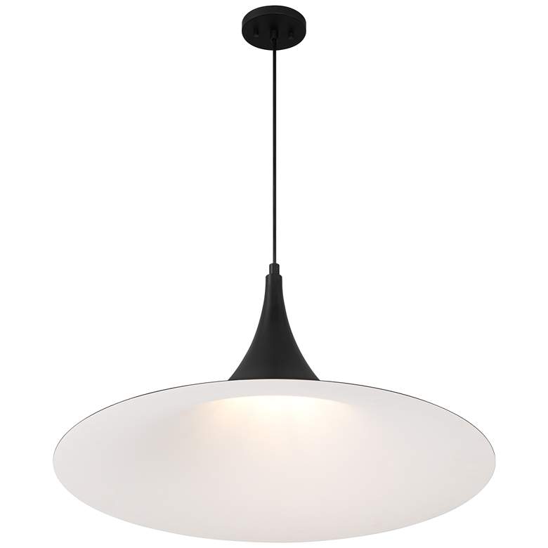 Image 6 Possini Euro Havilund 30" Wide Matte Black Pendant Light more views