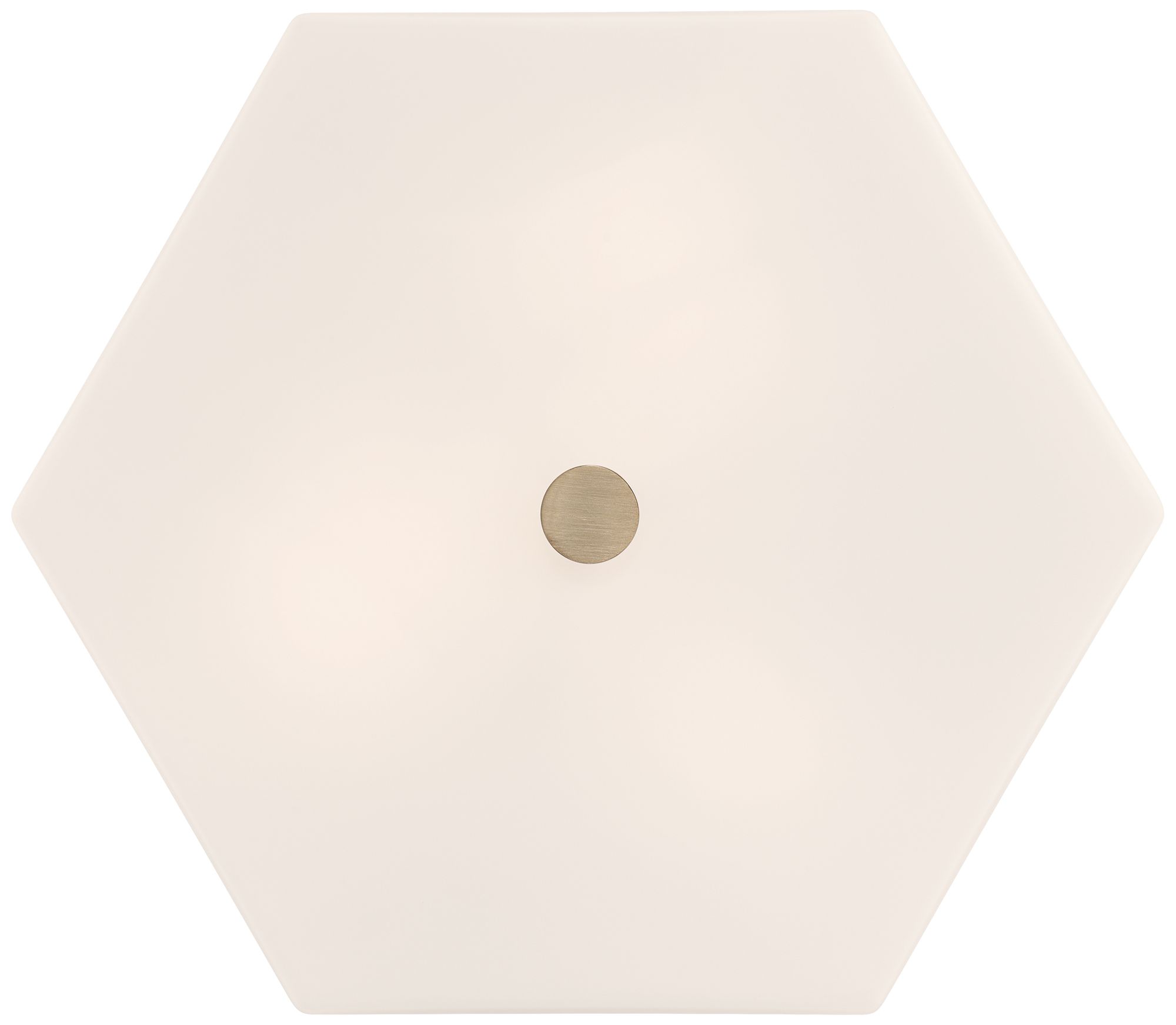 Possini Euro Hawkins 14"W Matte Brass Opal Glass 3-Light Ceiling Light in scene