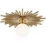 Thumbnail2 of Possini Euro Hazel 24" Wide Sunburst Warm Antique Brass Ceiling Light