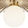 Thumbnail3 of Possini Euro Hazel 24" Wide Sunburst Warm Antique Brass Ceiling Light more views