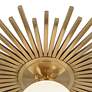 Thumbnail4 of Possini Euro Hazel 24" Wide Sunburst Warm Antique Brass Ceiling Light more views