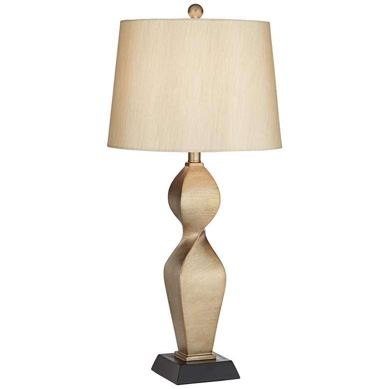 Image 3 Possini Euro Helen 30 inch Modern Gold Twist Sculpture Table Lamp