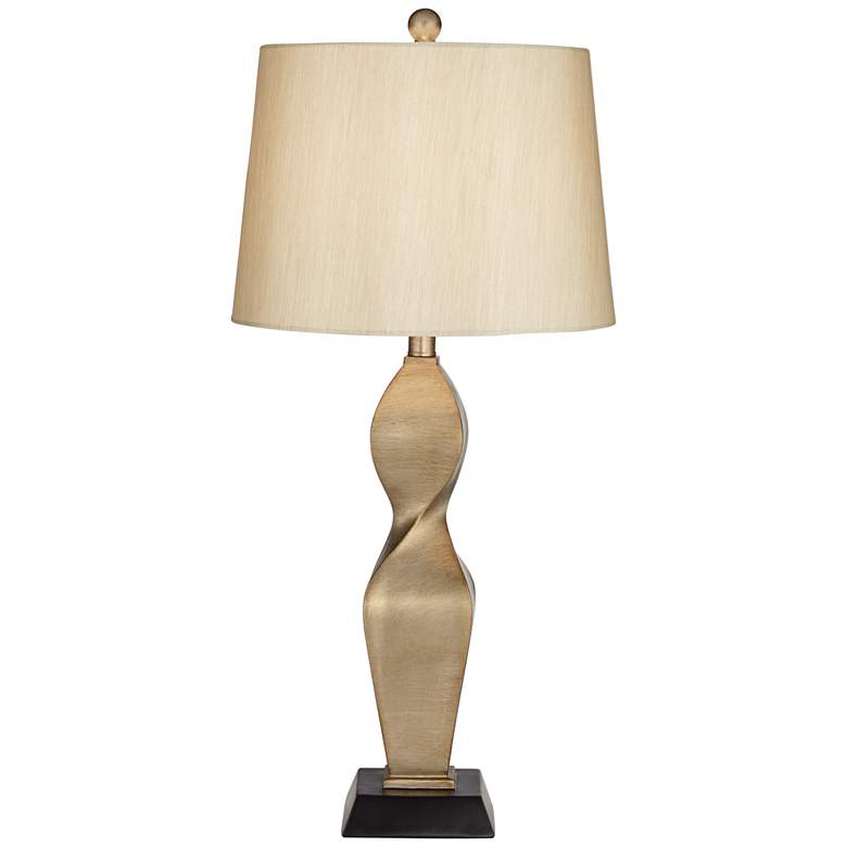Image 4 Possini Euro Helen 30 inch Modern Gold Twist Sculpture Table Lamp more views