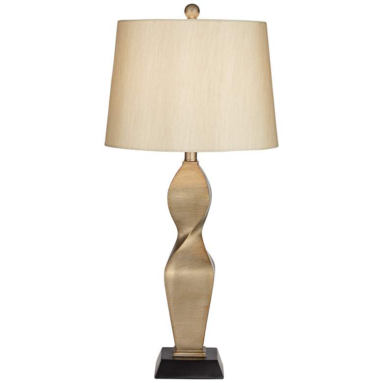 Image 4 Possini Euro Helen 30" Modern Gold Twist Sculpture Table Lamp more views