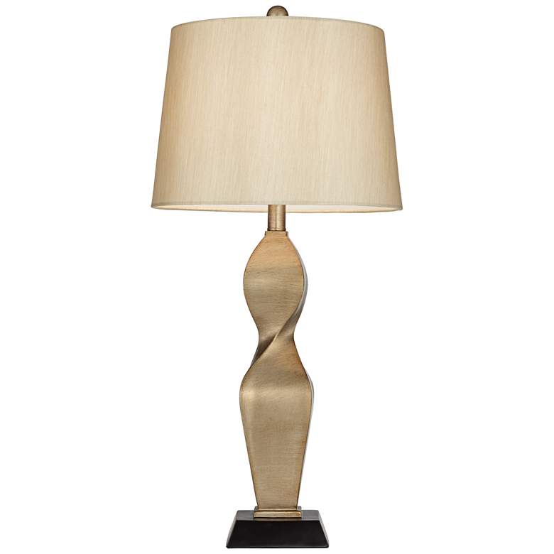 Image 5 Possini Euro Helen 30 inch Modern Gold Twist Sculpture Table Lamp more views