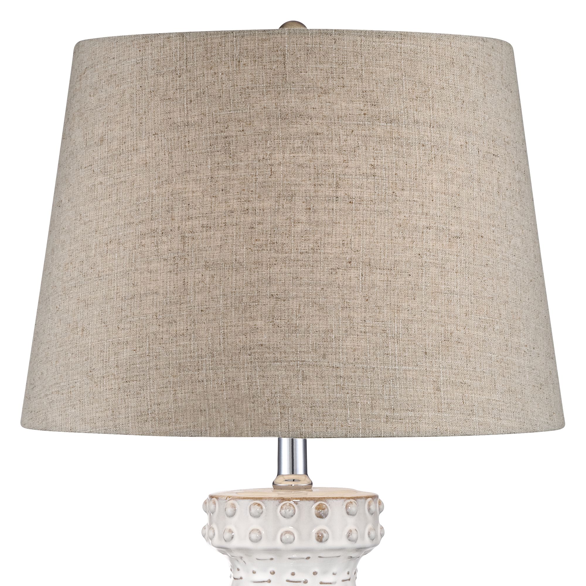 Image 5 Possini Euro Helene 26" Cream White Ceramic Table Lamp with USB Dimmer more views