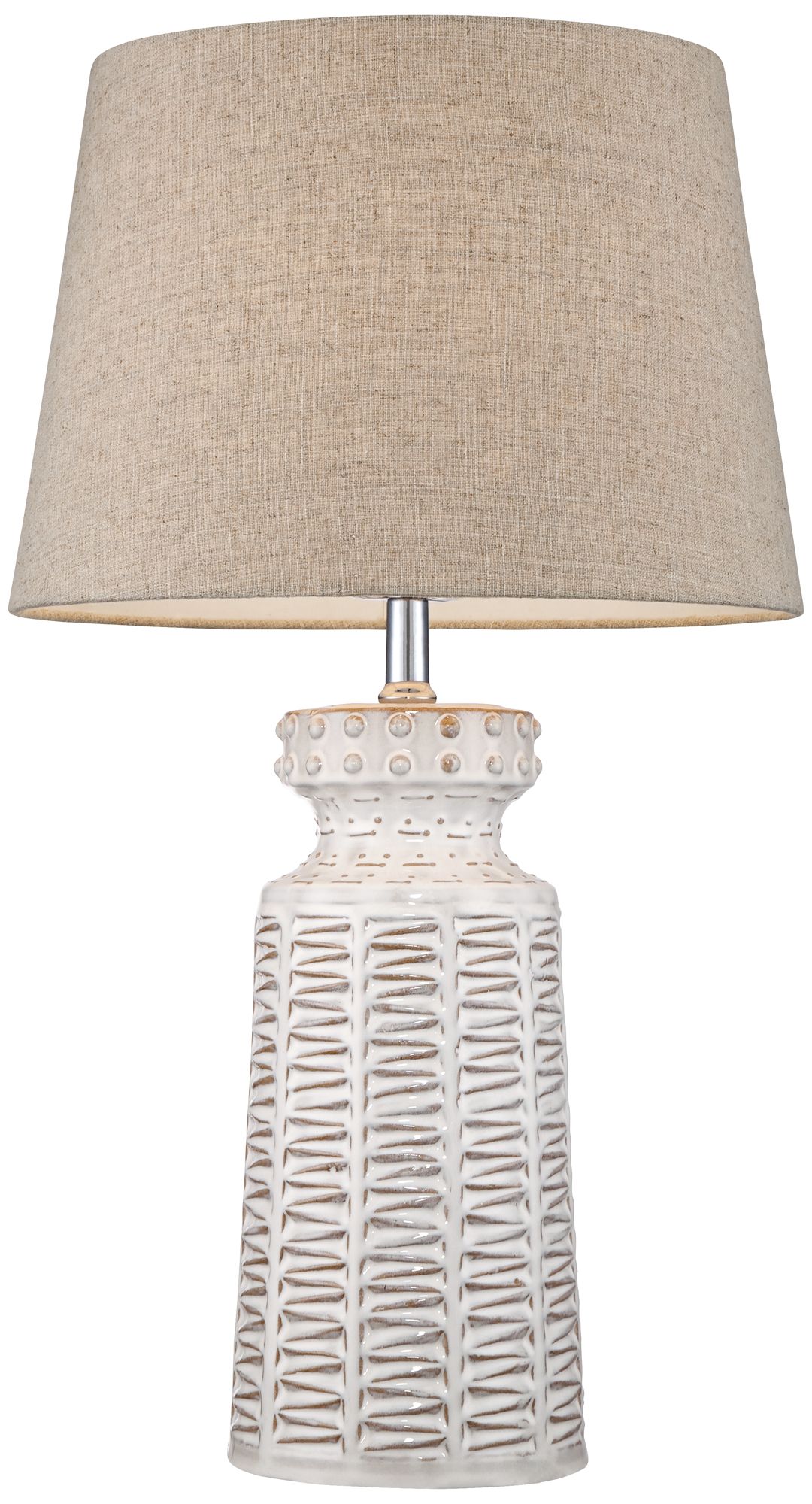 Image 7 Possini Euro Helene 26" Cream White Rustic Ceramic Table Lamp more views