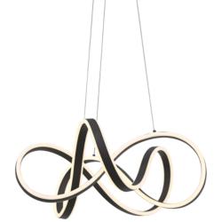 Possini Euro Helix 21" Wide Sand Black Modern LED Spiral Pendant Light