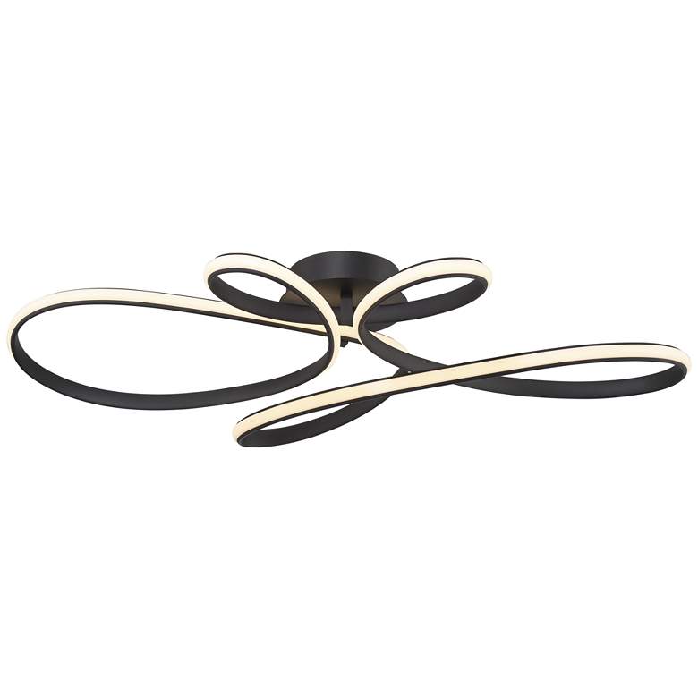 Image 2 Possini Euro Helix 36 1/2" Wide Sand Black LED Spiral Ceiling Light