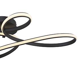 Image3 of Possini Euro Helix 36 1/2" Wide Sand Black LED Spiral Ceiling Light more views