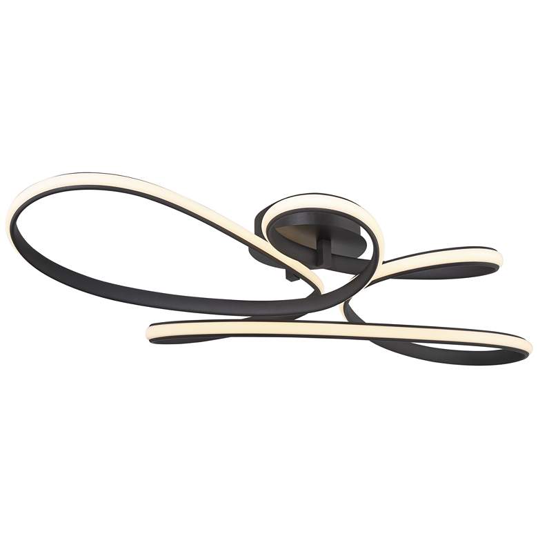 Image 4 Possini Euro Helix 36 1/2" Wide Sand Black LED Spiral Ceiling Light more views