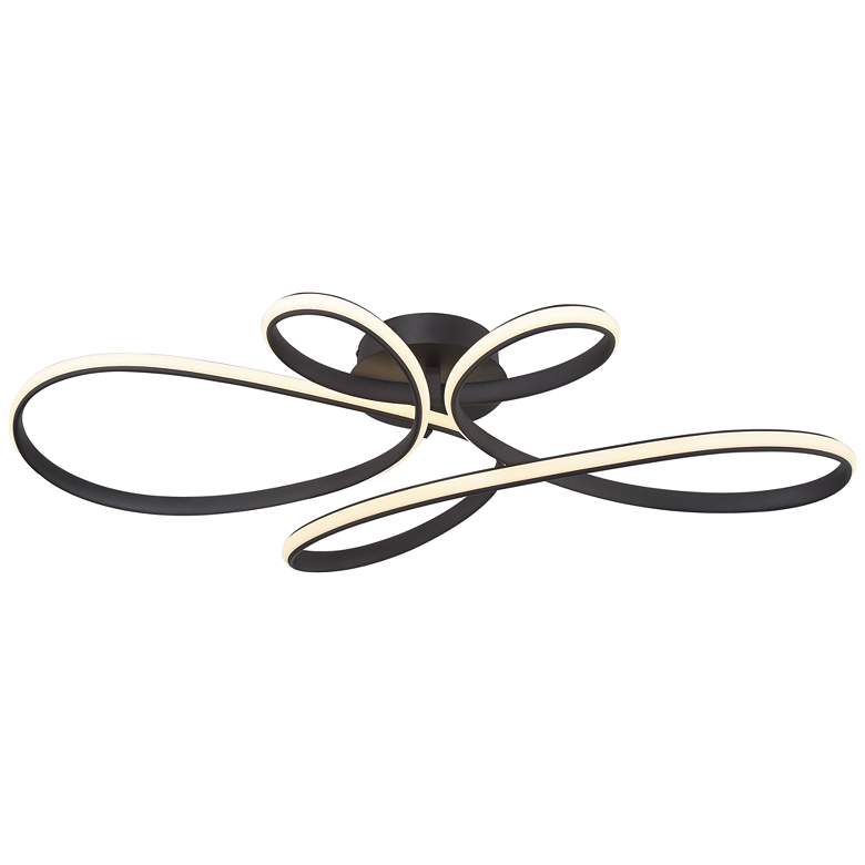 Image 5 Possini Euro Helix 36 1/2" Wide Sand Black LED Spiral Ceiling Light more views