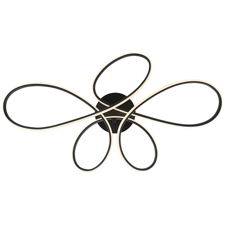 Image 6 Possini Euro Helix 36 1/2" Wide Sand Black LED Spiral Ceiling Light more views