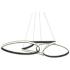 Possini Euro Helix 39 1/2" Sand Black LED Multi-Ring Pendant Light