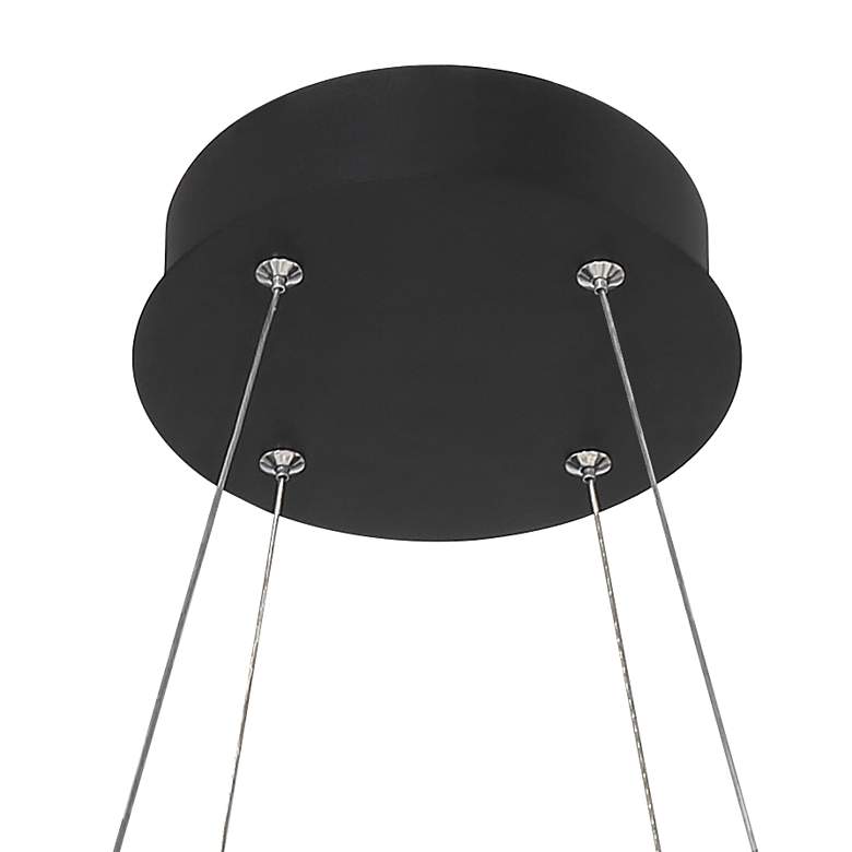 Image 5 Possini Euro Helix 39 1/2" Sand Black LED Multi-Ring Pendant Light more views