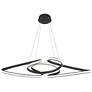 Watch A Video About the Helix Sand Black LED Multi-Ring Pendant Light