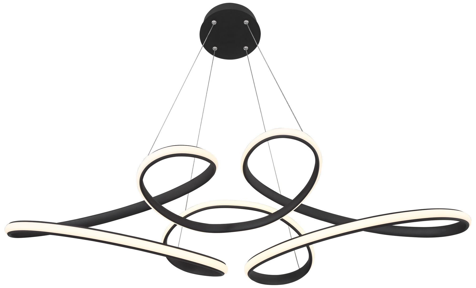 Watch A Video About the Helix Sand Black LED Multi-Ring Pendant Light