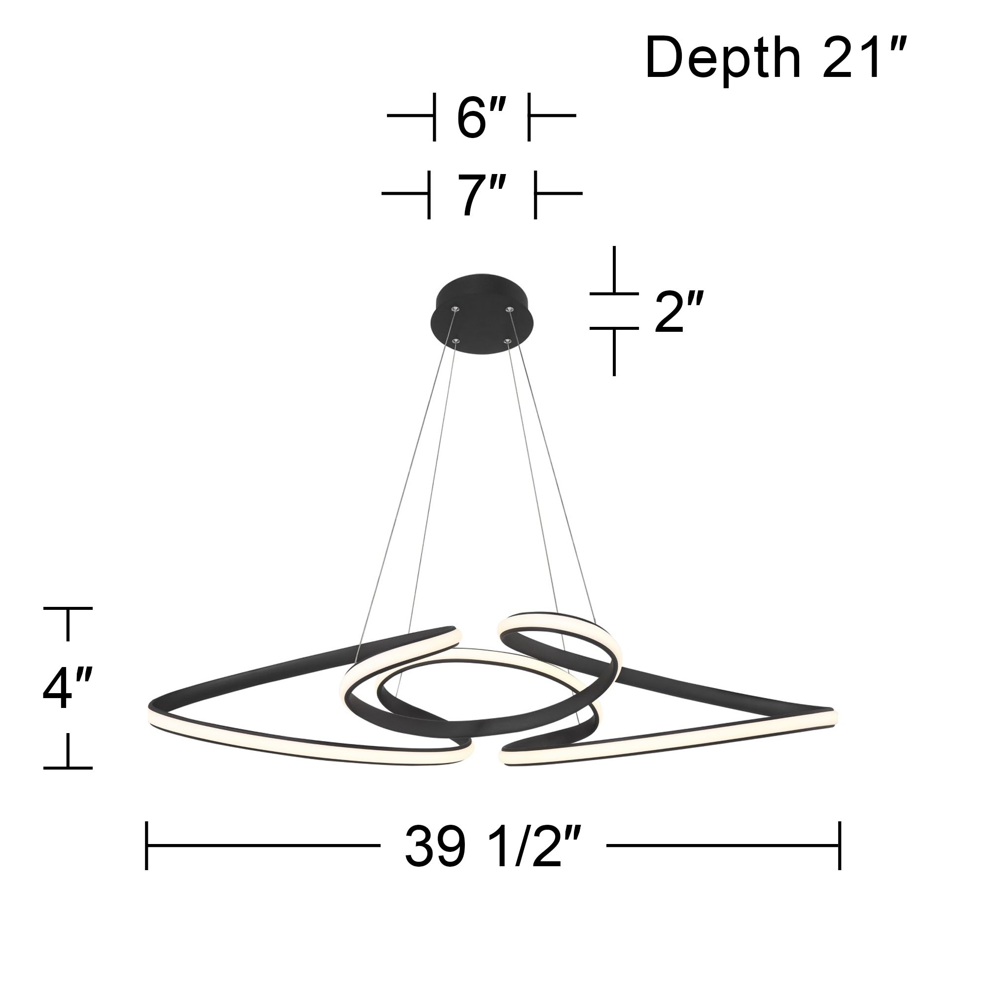 Watch A Video About the Helix Sand Black LED Multi-Ring Pendant Light