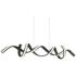 Possini Euro Helix 46" Sand Black Modern LED Spiral Island Pendant