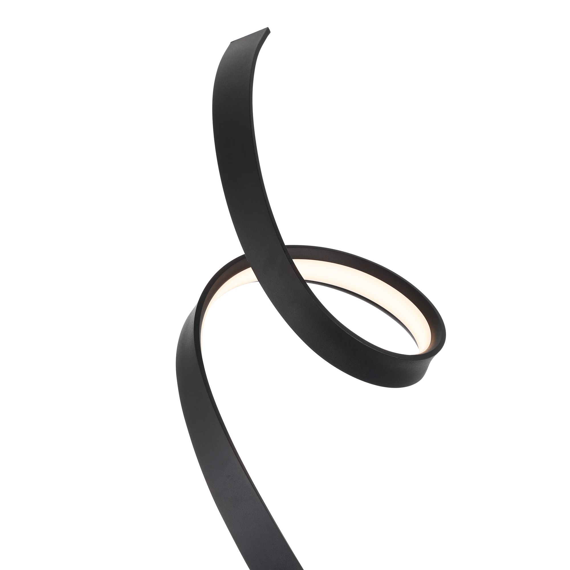 Image 3 Possini Euro Helix 56 1/2" Modern Ribbon LED Floor Lamp Black more views