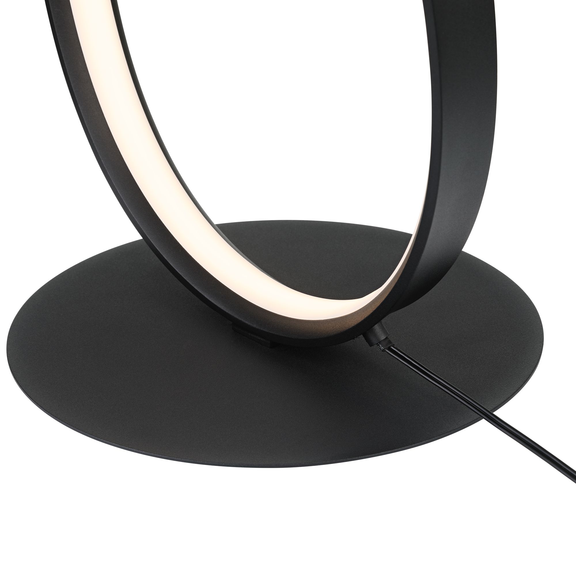 Image 5 Possini Euro Helix 56 1/2" Modern Ribbon LED Floor Lamp Black more views