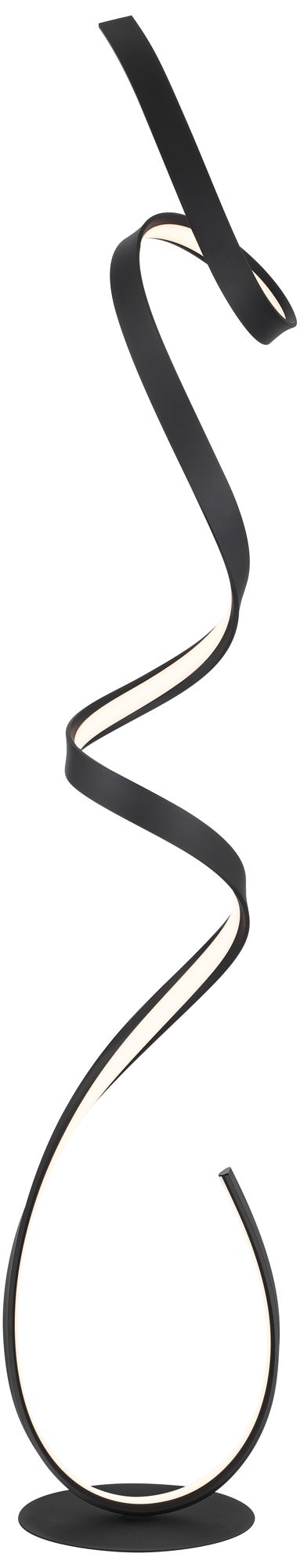 Image 6 Possini Euro Helix 56 1/2" Modern Ribbon LED Floor Lamp Black more views