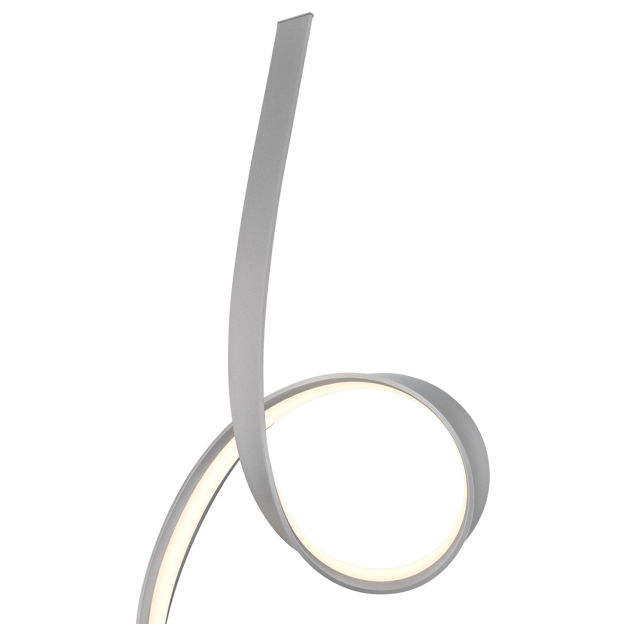 Image 4 Possini Euro Helix 56 1/2" Modern Ribbon LED Floor Lamp Silver more views