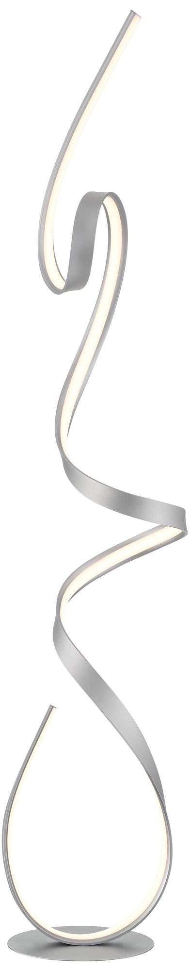 Possini Euro Helix 56 1/2" Modern Ribbon LED Floor Lamp Silver in scene