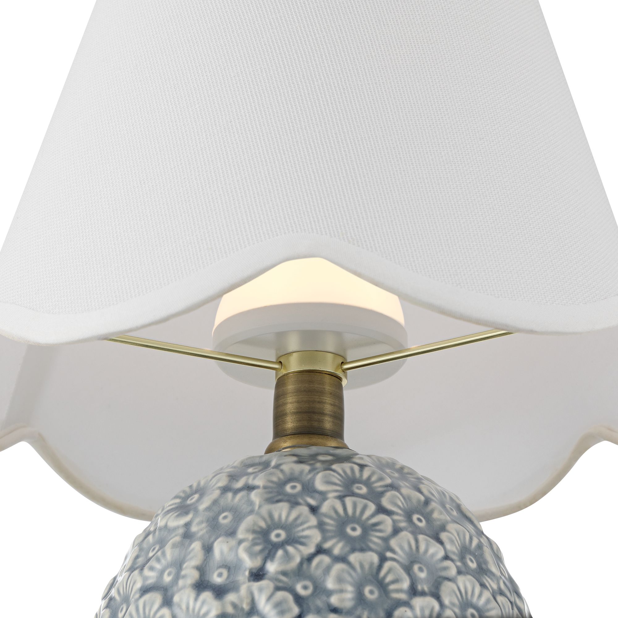 Image 4 Possini Euro Hemings 12 1/4" Blue Floral Battery Power Accent Lamp Set more views
