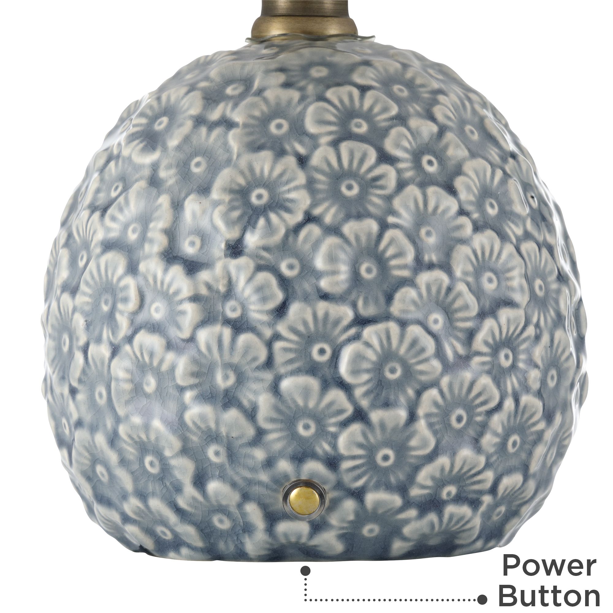 Image 6 Possini Euro Hemings 12 1/4" Blue Floral Battery Power Accent Lamp Set more views