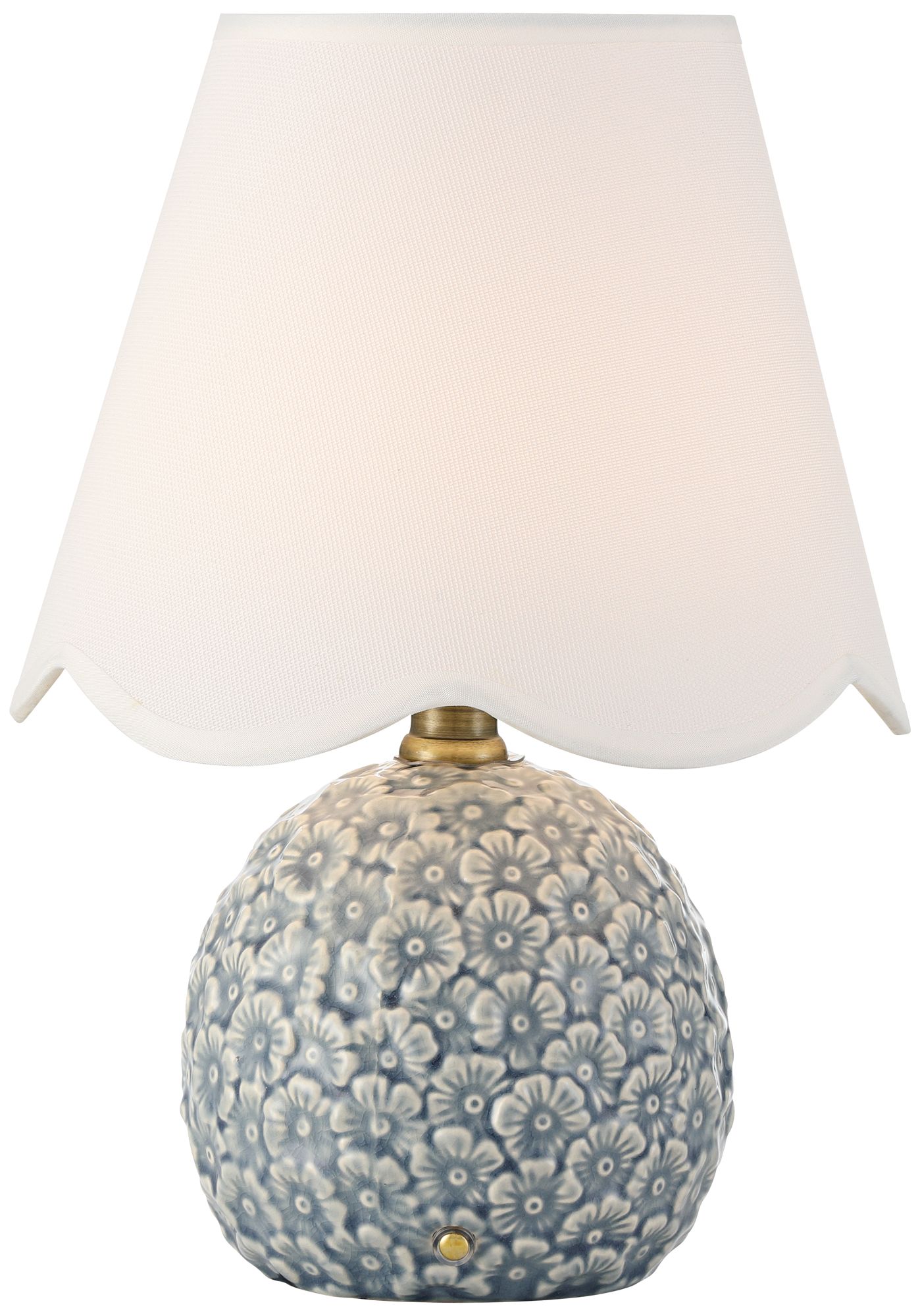 Possini Euro Hemings 12 1/4" Blue Floral Battery Power Accent Lamp Set