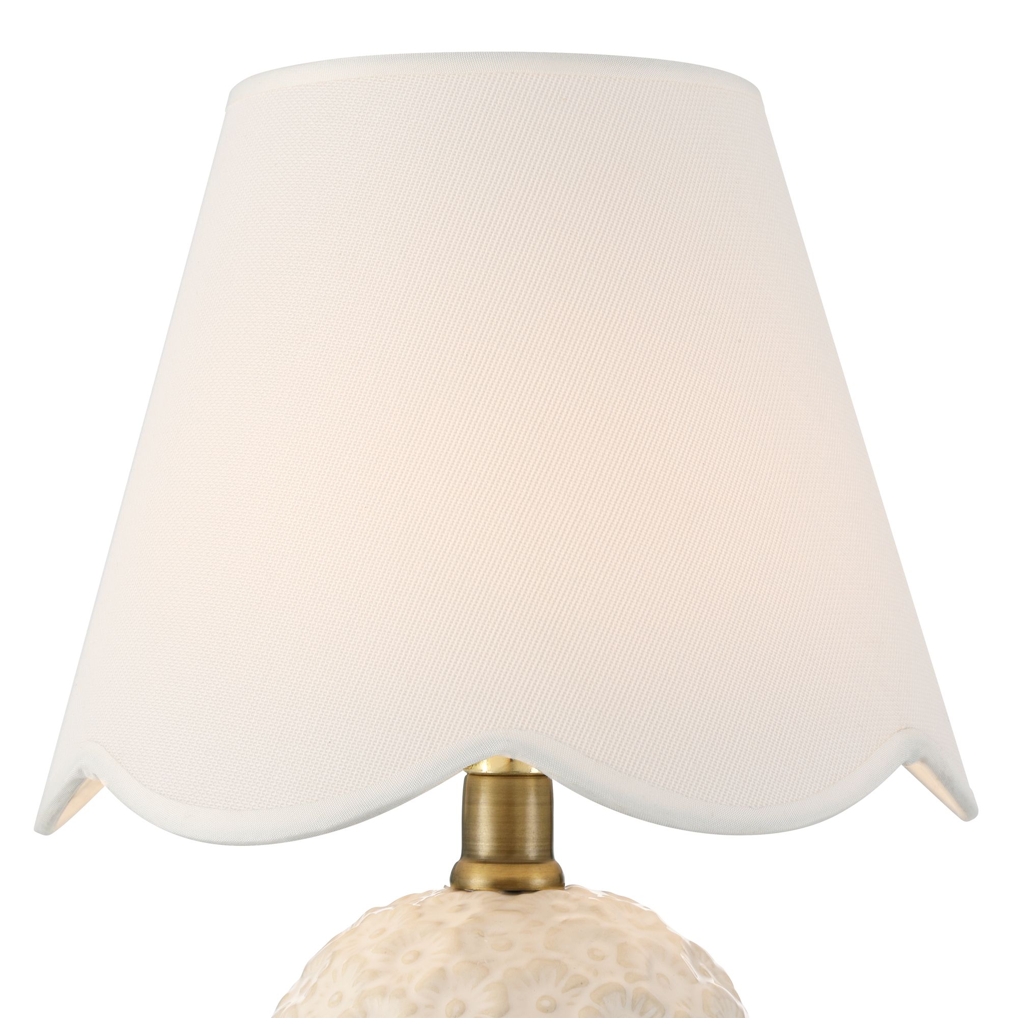 Image 3 Possini Euro Hemings 12" Cream Floral Battery Power Accent Lamp Set more views