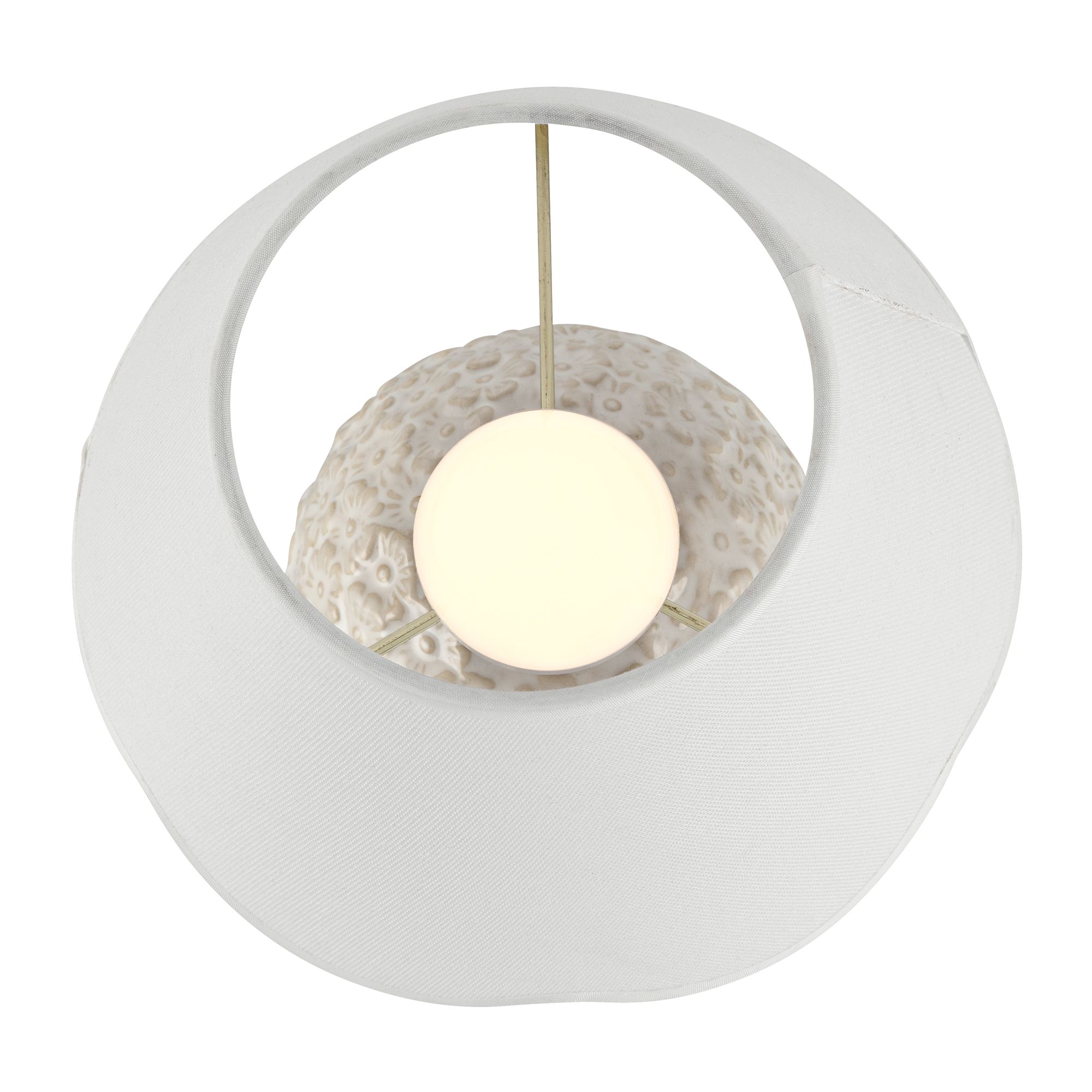Image 5 Possini Euro Hemings 12" Cream Floral Battery Power Accent Lamp Set more views