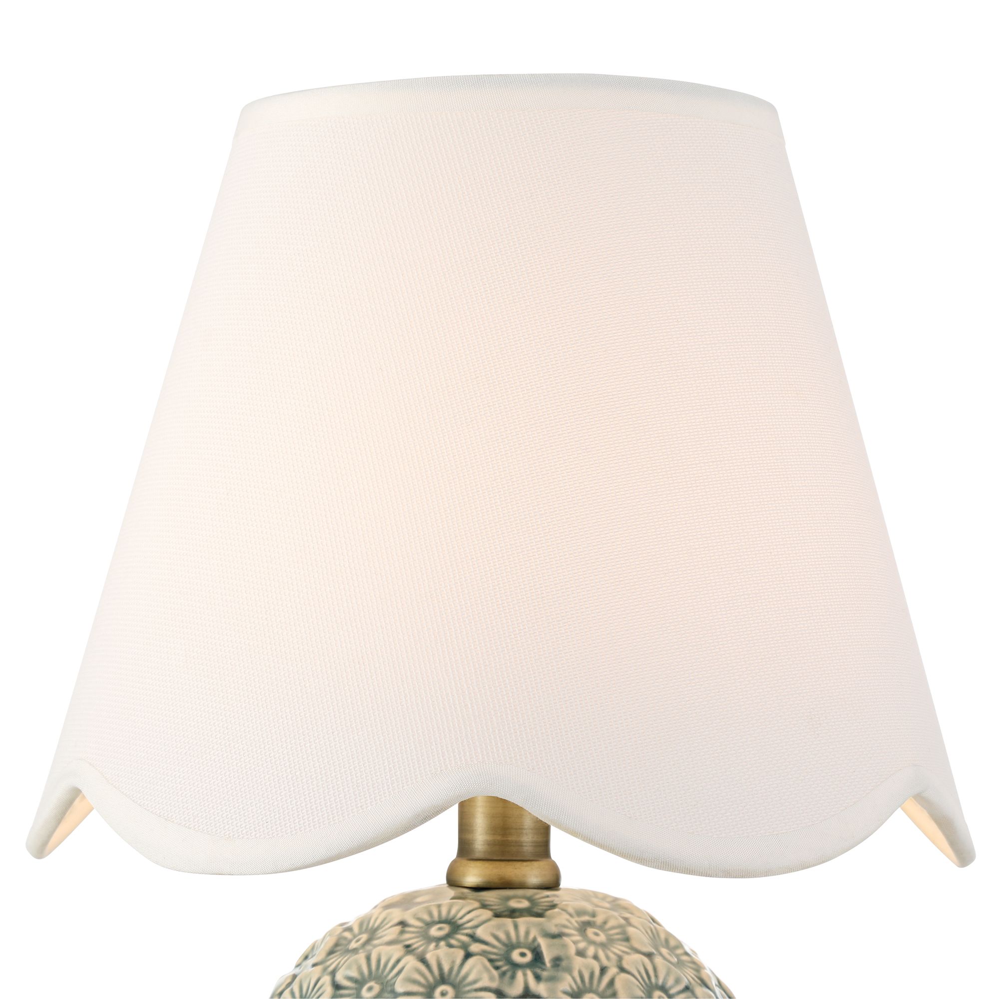 Image 3 Possini Euro Hemings 12" Green Floral Battery Power Accent Lamp Set more views