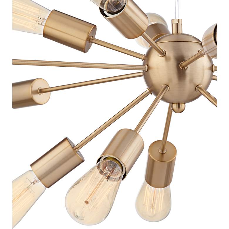 Image 6 Possini Euro Hemingson 33" Wide Gold 15-LED Sputnik Pendant Light more views