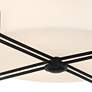 4_Possini Euro Henning 15 1/2" Wide Black Ceiling Light with White Shade more views