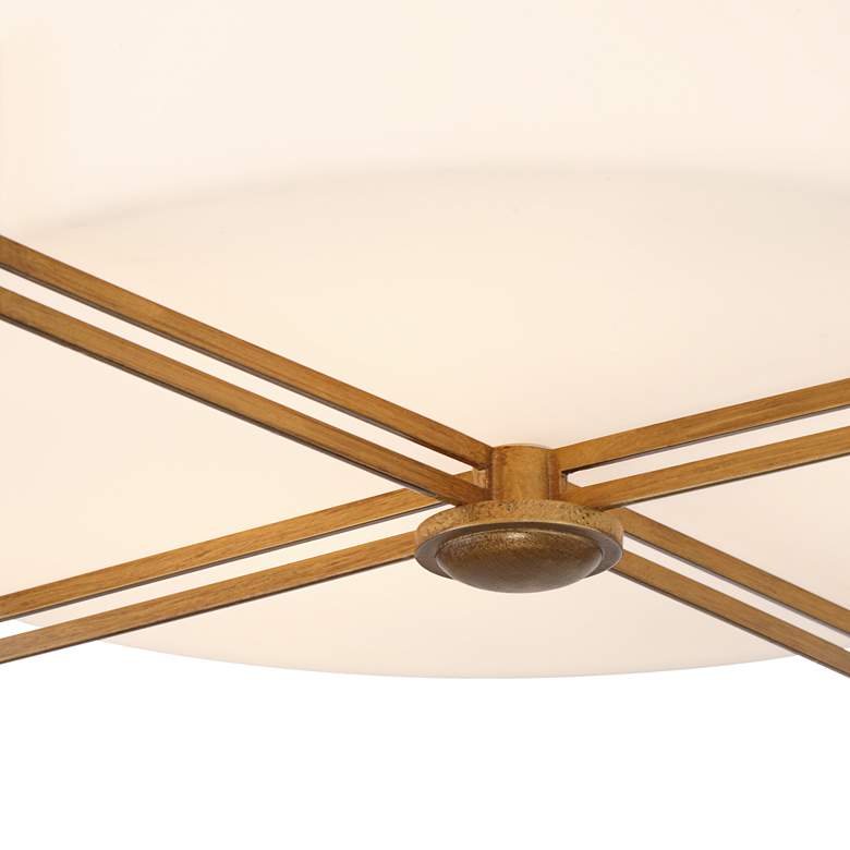 Image 4 Possini Euro Henning 15 1/2" Wide Gold Ceiling Light with White Shade more views
