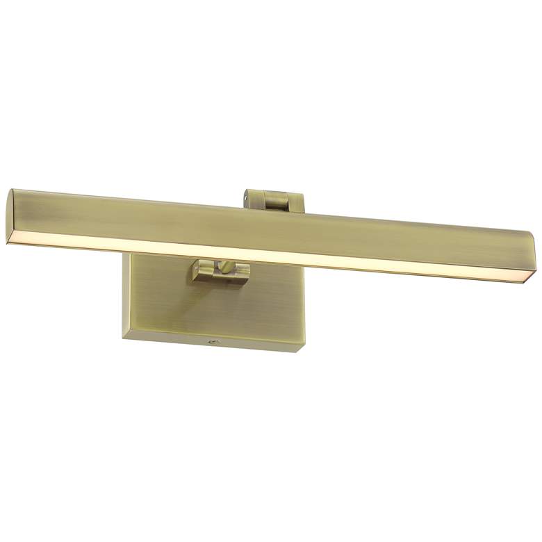 Image 2 Possini Euro Henry 17" Wide Antique Brass LED Picture Light