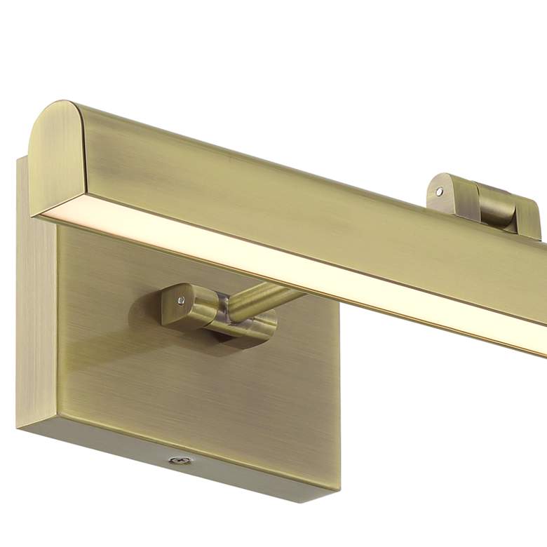 Image 3 Possini Euro Henry 17" Wide Antique Brass LED Picture Light more views