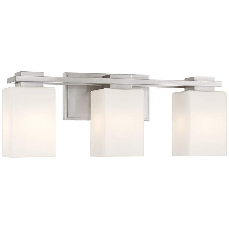 Image 2 Possini Euro Henry 21" Wide Brushed Nickel 3-Light Bath Light