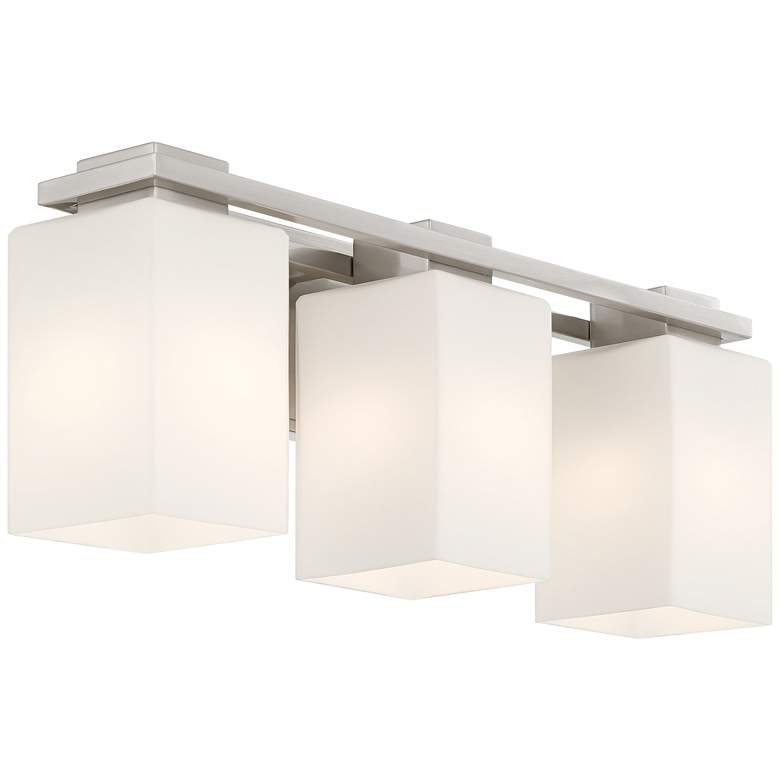 Image 7 Possini Euro Henry 21" Wide Brushed Nickel 3-Light Bath Light more views