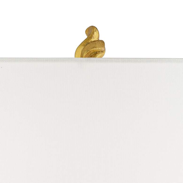 Image 3 Possini Euro Hera 31" Gold Leaf and Marble Modern Table Lamp more views