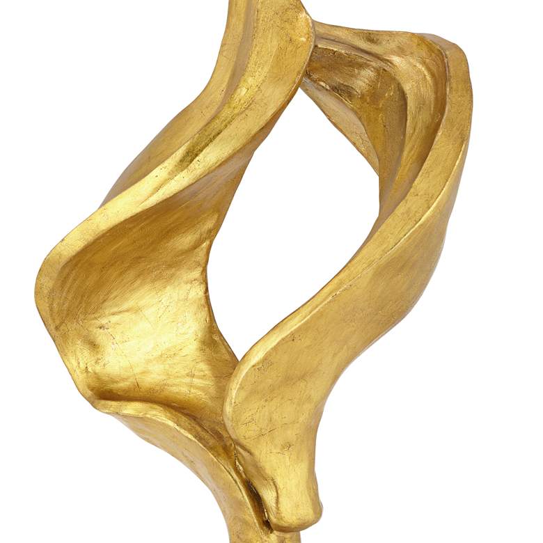 Image 6 Possini Euro Hera 31" Gold Leaf and Marble Modern Table Lamp more views