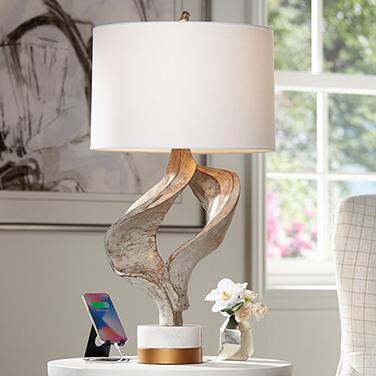 Possini Euro Hera 32 1/2" Modern Sculpture USB Table Lamp