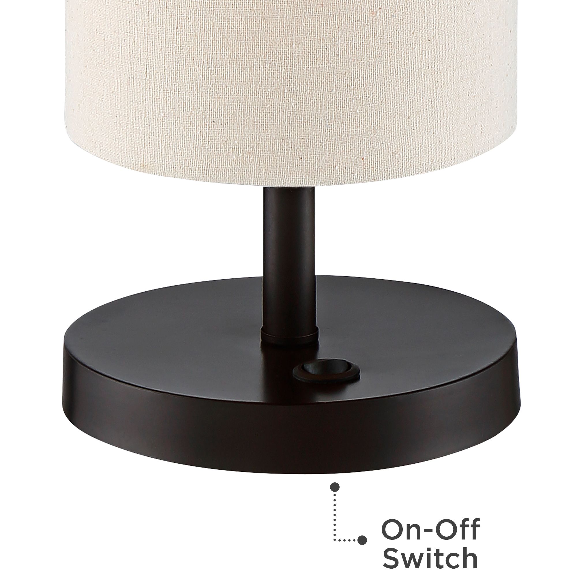 Image 7 Possini Euro Heyburn 20" High Bronze Outlet and USB Table Lamp more views