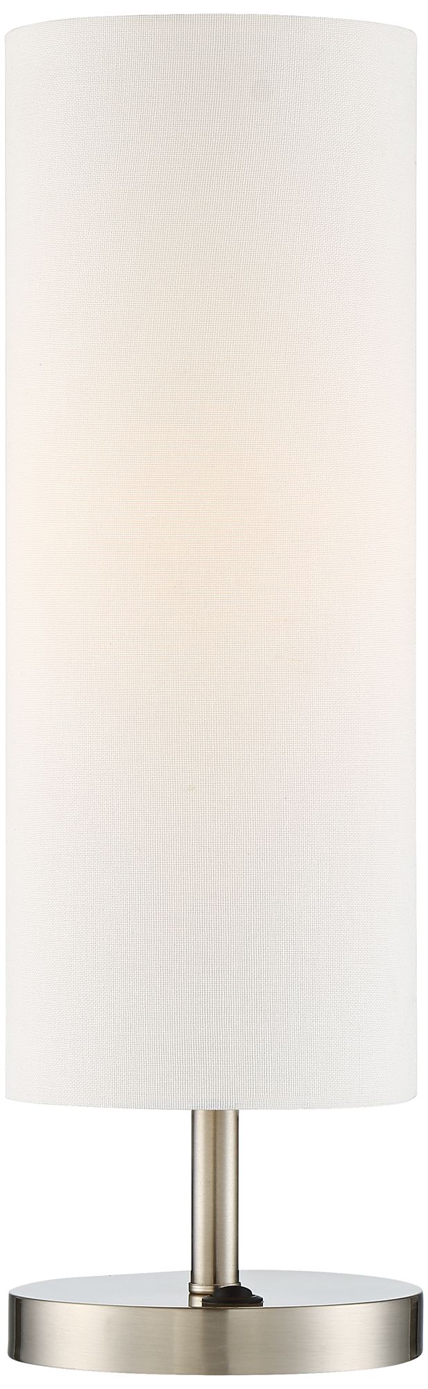 Image 2 Possini Euro Heyburn 20" High Brushed Nickel USB Accent Table Lamp