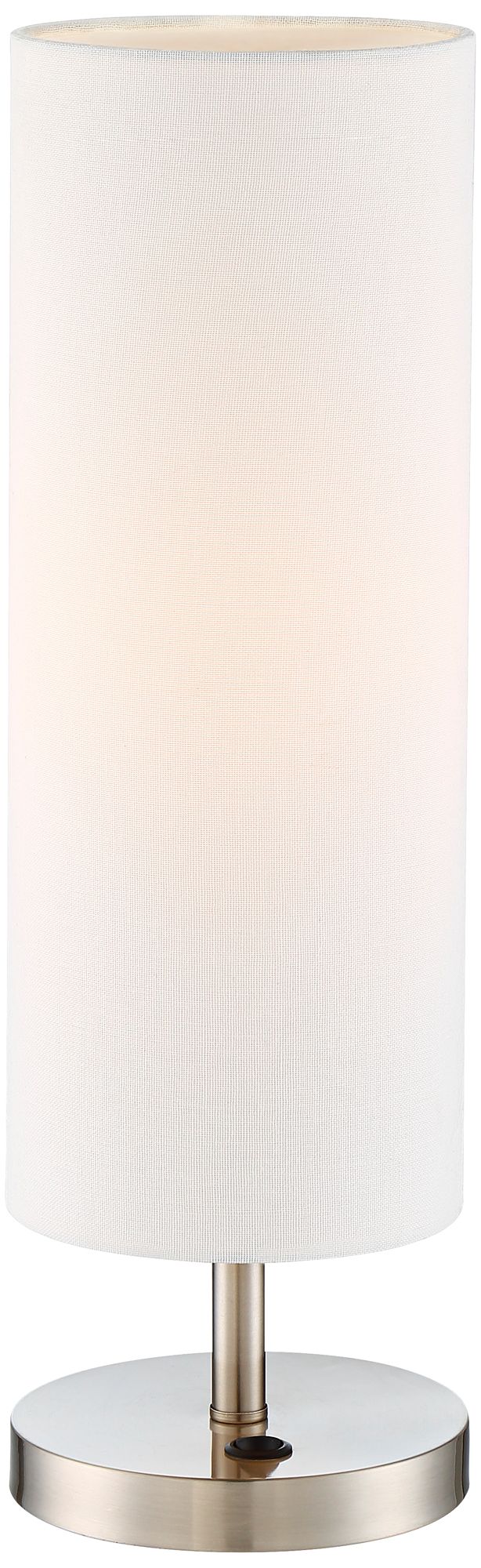 Possini Euro Heyburn 20" High Brushed Nickel USB Accent Table Lamp