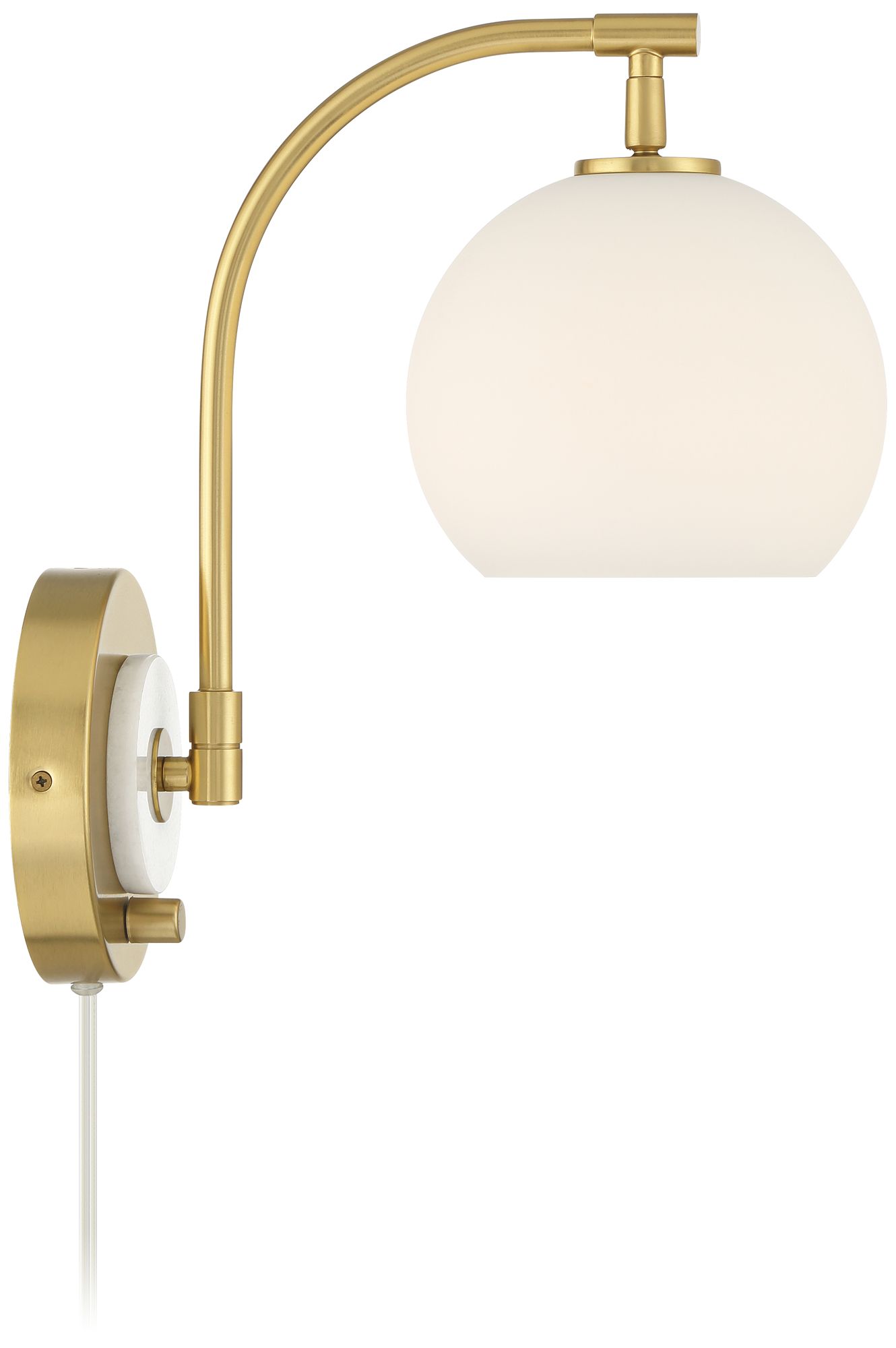 Watch A Video About the Possini Euro Hillary Antique Brass Swing Arm Plug In Wall Lamp