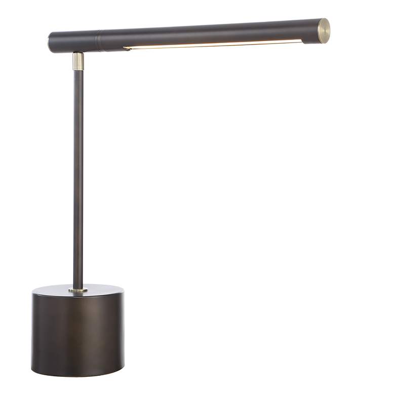 Image 4 Possini Euro Holbrook 17" High Dark Bronze LED Desk Lamp more views