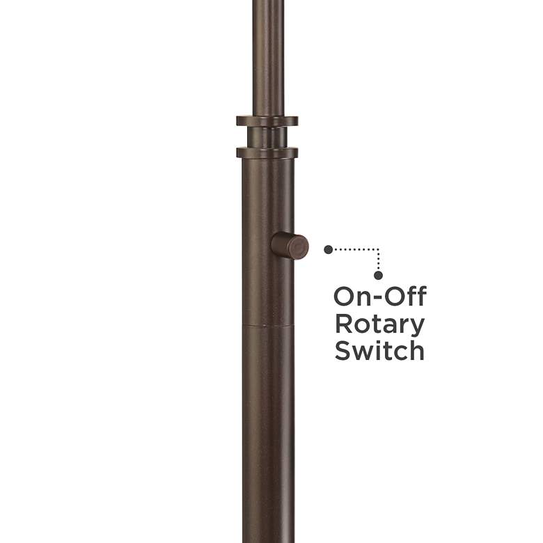 Image 5 Possini Euro Holden Adjustable Height Oil-Rubbed Bronze Boom Arm Floor Lamp more views